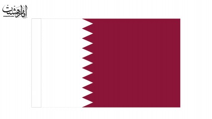 پرچم کشور قطر بر روی پارچه فلامنت