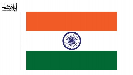 پرچم کشور هند بر روی پارچه فلامنت