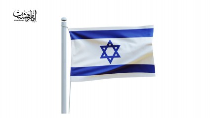 پرچم کشور اسراِئیل بر روی پارچه فلامنت
