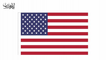 پرچم کشور آمریکا بر روی پارچه فلامنت