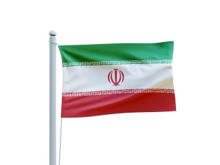 پرچم جمهوری اسلامی ایران اهتزاز