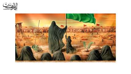 کتیبه پشت منبری ویژه اربعین "حضرت زینب و حضرت رقیه"