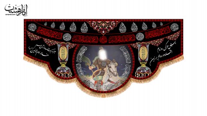 پرچم وفات حضرت ابوالفضل العباس(ع) طرح شمعدان