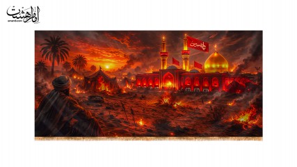 کتیبه پشت منبری  حرم امام حسین علیه السلام
