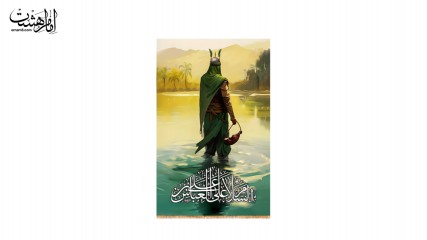 تصویر حضرت عباس در علقمه