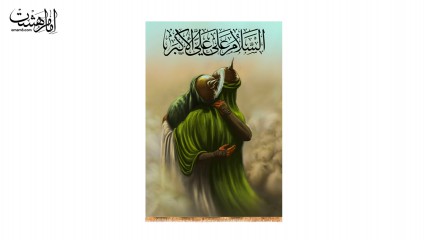 تصویر حضرت علی اکبر (ع) در آغوش پدر