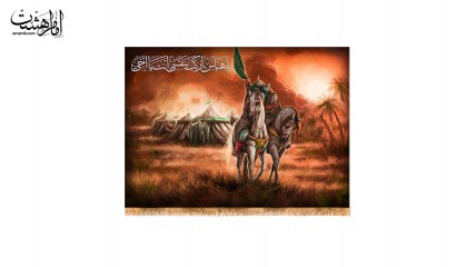 تصویر وداع حضرت عباس با امام علیه السلام