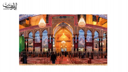 کتیبه پشت منبری باب القبله امام حسین (ع)