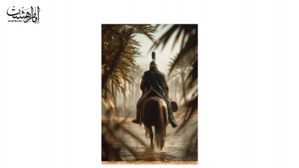 کتیبه آویزی تصویر حضرت عباس در علقمه (ع)
