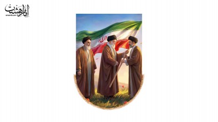 کتیبه آویزی سه رهبر معظم انقلاب