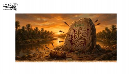 کتیبه پشت منبری حضرت ابوالفضل(ع)"بامتن یا قمربنی هاشم"