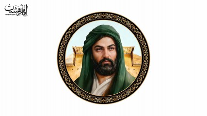 پرچم دایره ای تمثال حضرت علی(ع)