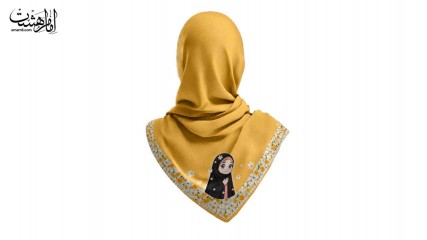 روسری نخی طرح کودک کد 30060