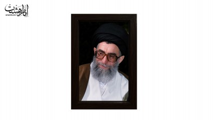 تابلو مخمل با قاب چوبی مزین به تصویر رهبر شهید کد 30454