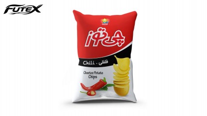روبالشتی مخمل مبلی طرح چیپس چی‌توز فلفلی کد 30568