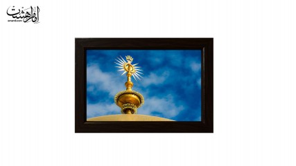 تابلو مخمل با قاب چوبی مزین به تصویر حرم امام علی (ع) کد 30749
