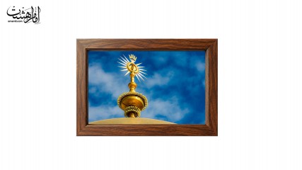 تابلو مخمل با قاب چوبی مزین به تصویر حرم امام علی (ع) کد 30749