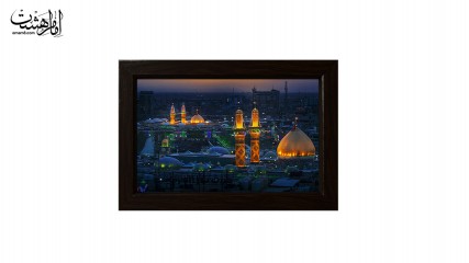 تابلو مخمل با قاب چوبی تصویر بین الحرمین کد 30752