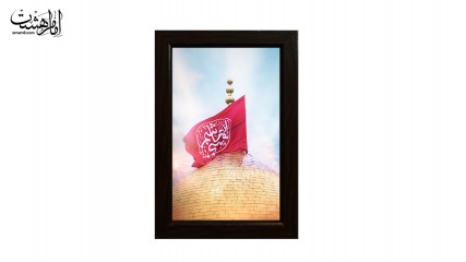 تابلو مخمل با قاب چوبی مزین به تصویر حرم حضرت ابوالفضل (ع) کد 30764