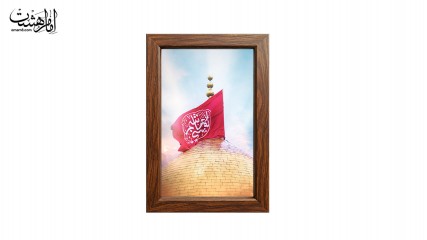 تابلو مخمل با قاب چوبی مزین به تصویر حرم حضرت ابوالفضل (ع) کد 30764