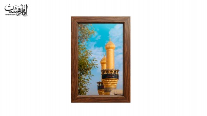 تابلو مخمل با قاب چوبی مزین به تصویر حرم امام حسین (ع) کد 30767