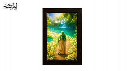 تابلو مخمل با قاب چوبی امام زمان (عج)
