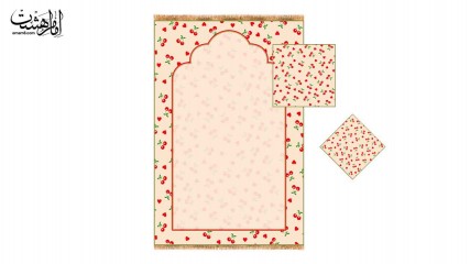 ست سجاده جانماز دخترانه طرح گیلاس کد 31159