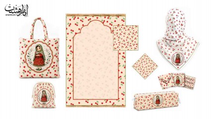 ست جشن تکلیف طرح گل یاسی کد 31167