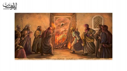 کتیبه پشت منبری شهادت حضرت فاطمه زهرا(س)" دهه فاطمیه"
