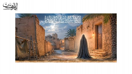 کتیبه پشت منبری شهادت حضرت فاطمه زهرا (س)