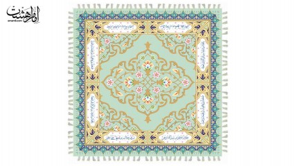 سفره کرامت چهار نفره سبز نعنایی با متن عربی کد 32561