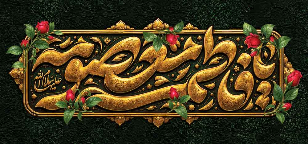 کتیبه پشت منبری وفات حضرت معصومه (س) طرح "گلستان کرامت"