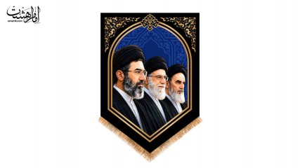کتیبه تابلویی مزین به تصویر سه رهبری کد 32979