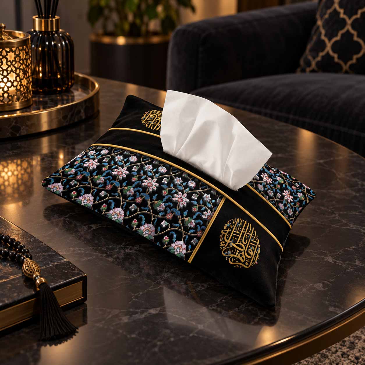 جا دستمال کاغذی حضرت فاطمه (س) طرح «نگین فاطمی»