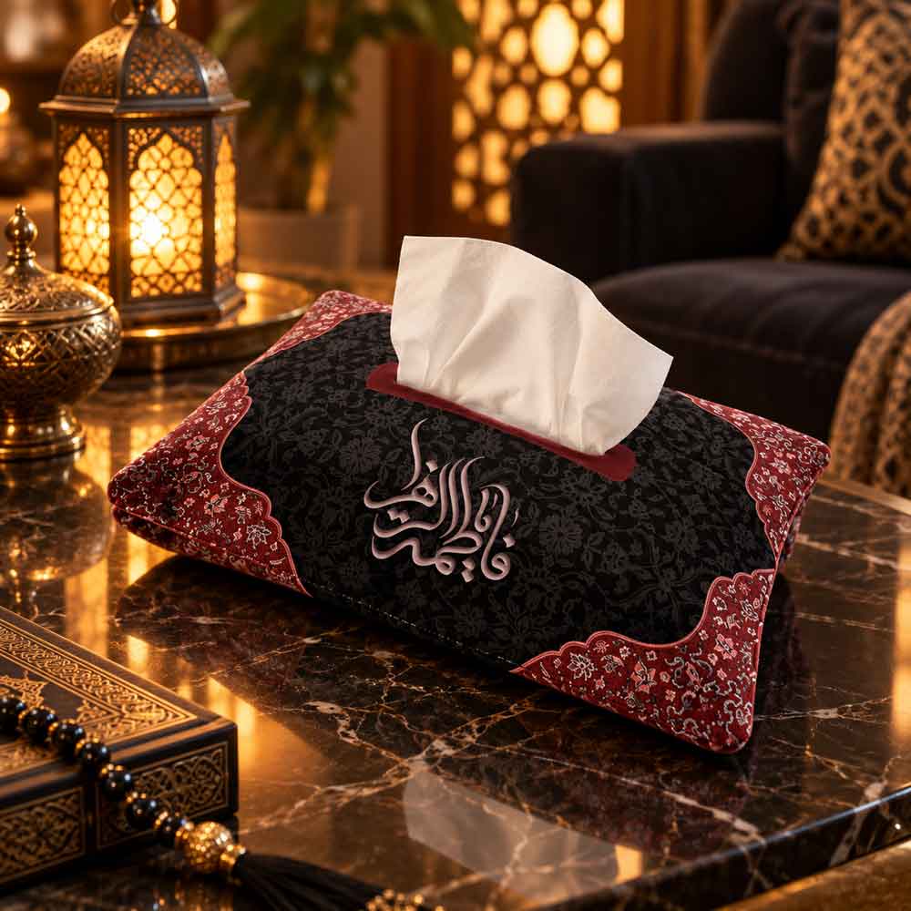 جا دستمال کاغذی حضرت فاطمه (س) طرح فرش