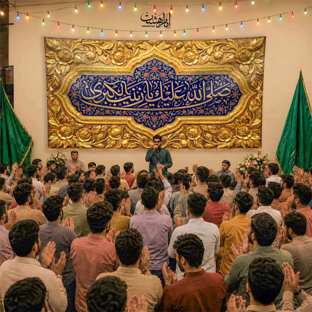کتیبه پشت منبری حضرت زینب کبری (س)  طرح "شکوه عقیله"