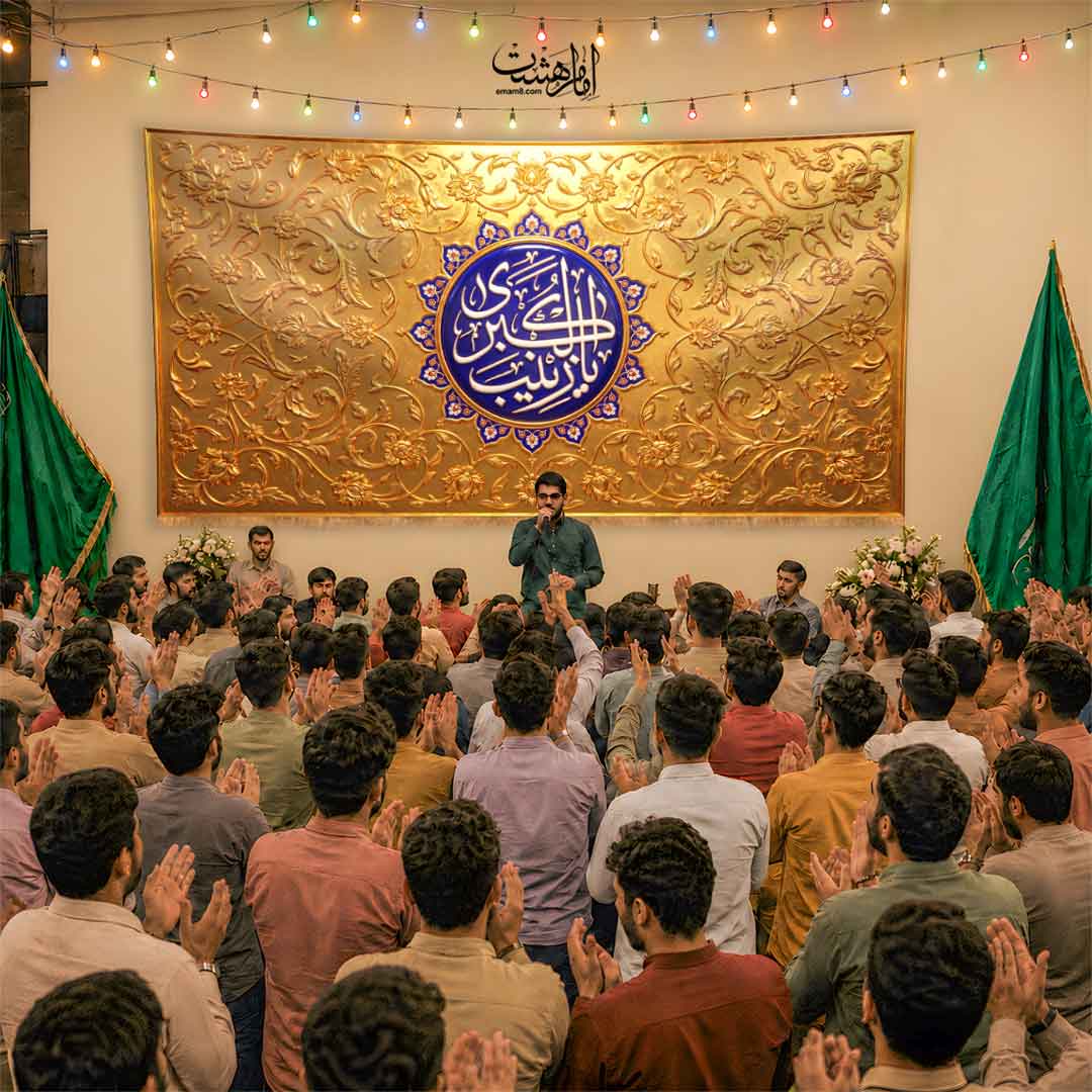 کتیبه پشت منبری حضرت زینب کبری (س)  طرح "زرنگار زینبی"