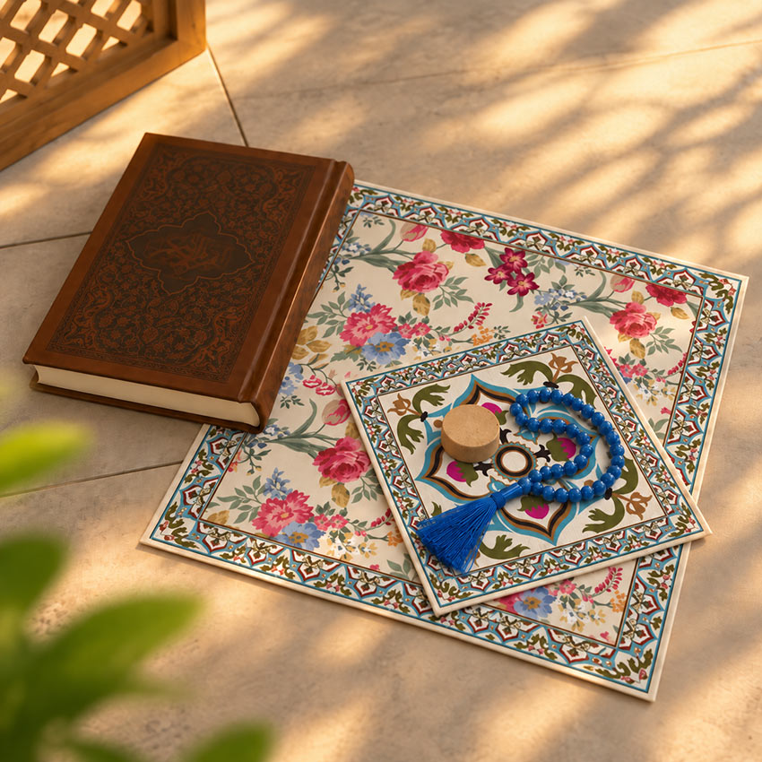 پک جانماز دو تکه طرح "گلستان نیایش"