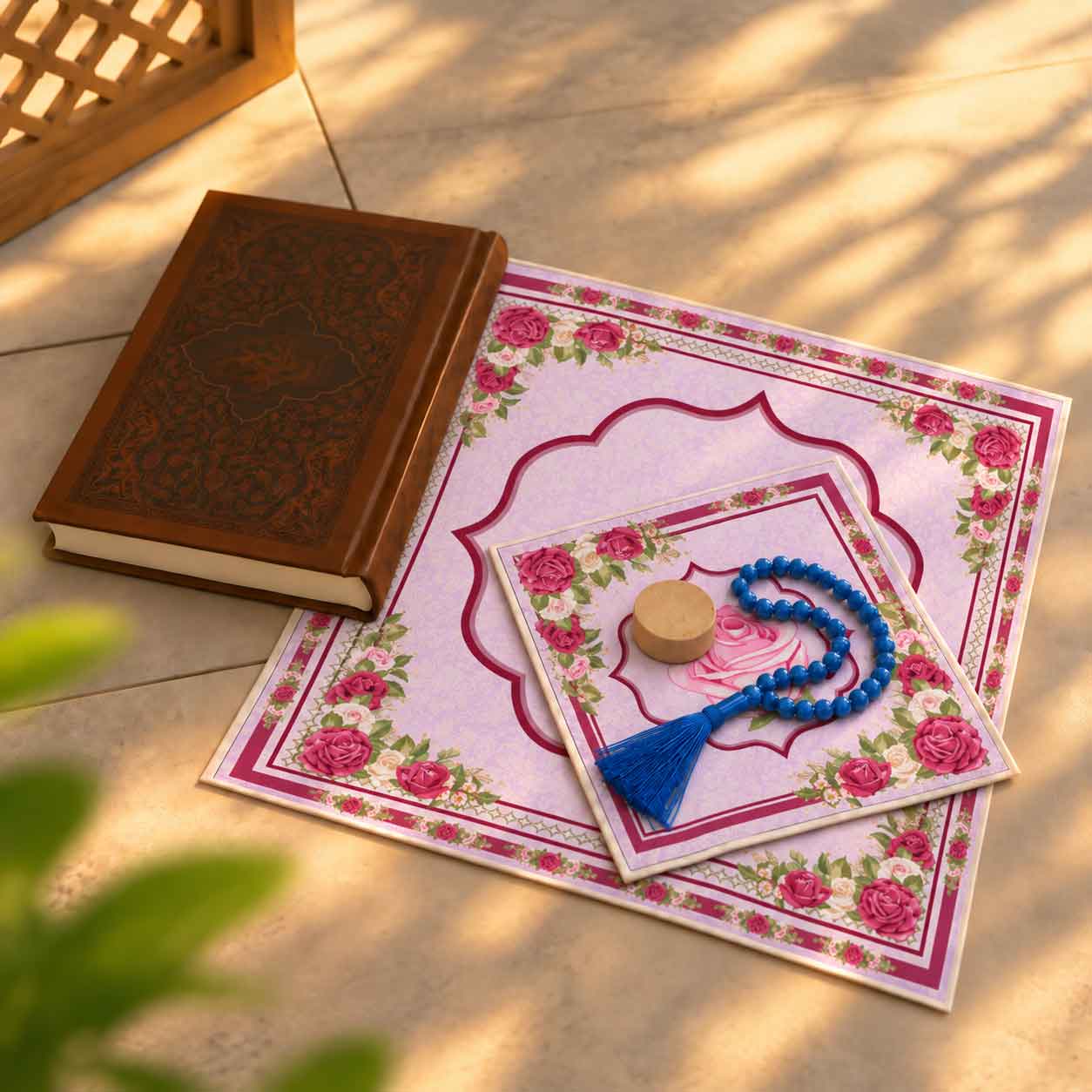 پک جانماز دو تکه طرح "گل نیایش"