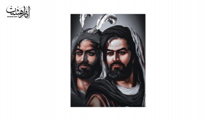 تابلویی تمثال امام حسین (ع) و حضرت اباالفضل (ع)