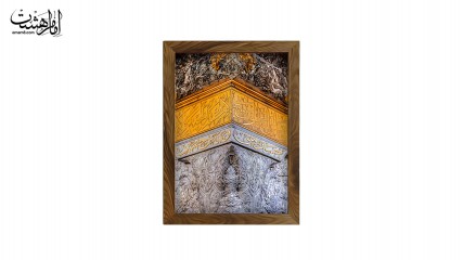 تابلو مخمل با قاب چوبی حرم امام حسین (ع) طرح "شکوه ضریح" کد 33719