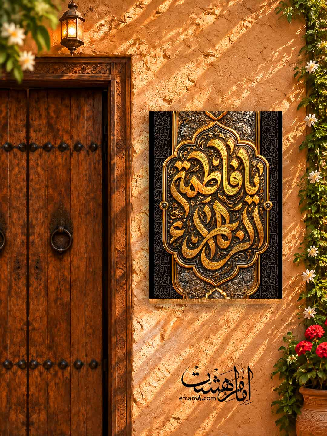 کتیبه تابلویی حضرت زهرا (س) طرح یا فاطمه الزهرا